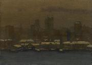 unknow artist River Front, New York, in Winter Spain oil painting artist